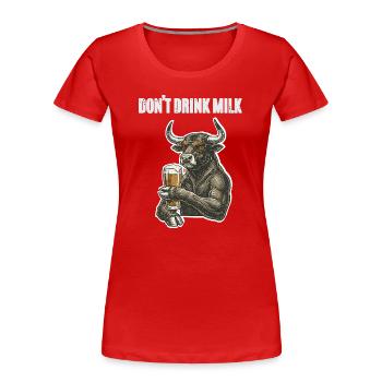 Bull Bull Beer - Women's Premium Organic T-Shirt - red - Front - Mia (176cm)