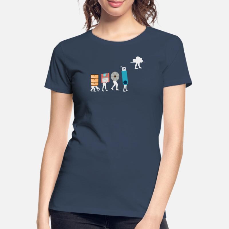 Cloud-Computing-Lustige Programmierer-Daten-KI-Software Frauen Premium Bio T-Shirt