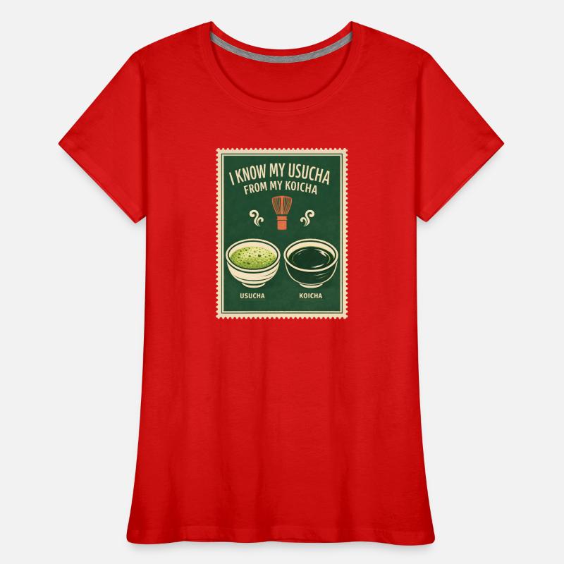 Usucha oder Koicha | Matcha Wissen Frauen Premium Bio T-Shirt