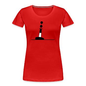 Tonne - Boje Nordsee Segeln Ostsee Maritim - Frauen Premium Bio T-Shirt - Rot - Vorne - Mia (176cm)