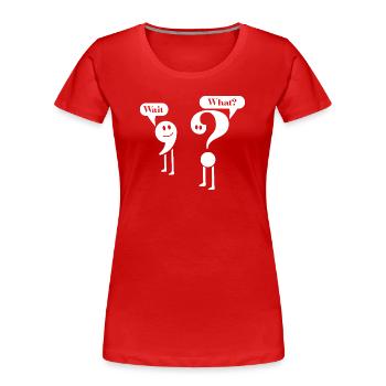 Professeur de Ponctuation de grammaire anglaise Élève - T-shirt bio Premium Femme - rouge - Devant - Mia (176cm)