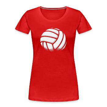Volleyball Beachvolleyball Volleyballer Ball - Frauen Premium Bio T-Shirt - Rot - Vorne - Mia (176cm)
