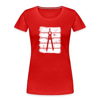 Compasses - Women's Premium Organic T-Shirt - red - Front - Mia (176cm)
