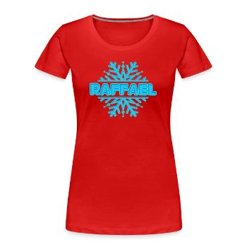 First name Raffael - Women's Premium Organic T-Shirt - red - Front - Mia (176cm)