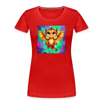 dragon - T-shirt bio Premium Femme - rouge - Devant - Mia (176cm)