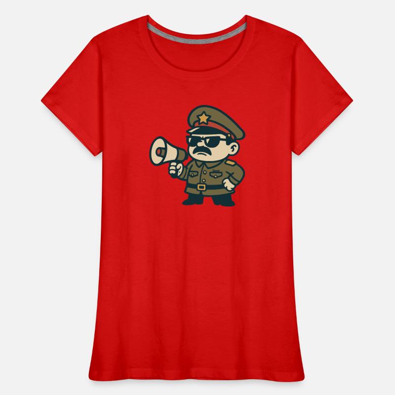 Retro Sergeant Megaphone Women's Premium Organic T-Shirt