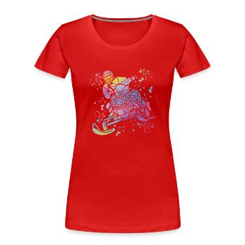 Motoneige, motoneige, motoneige - T-shirt bio Premium Femme - rouge - Devant - Mia (176cm)