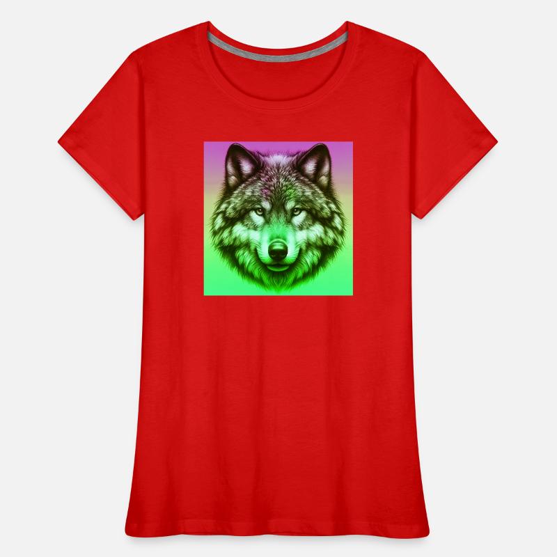 Wolf Frauen Premium Bio T-Shirt