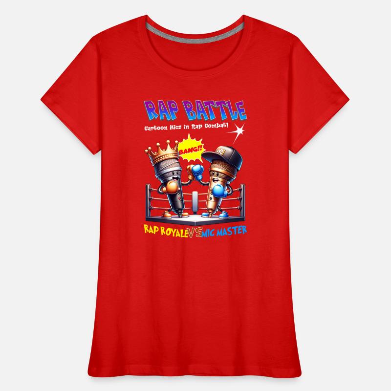 Bataille de micros de rap T-shirt bio Premium Femme