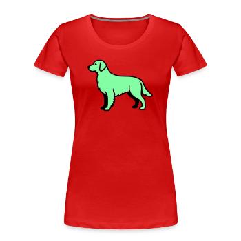 Labrador Retriever Silhouette - Frauen Premium Bio T-Shirt - Rot - Vorne - Mia (176cm)