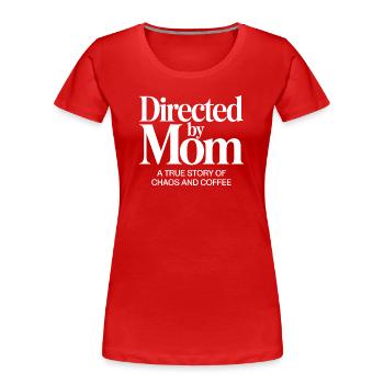 Cinema Chaos Coffee Shirt - Women's Premium Organic T-Shirt - red - Front - Mia (176cm)