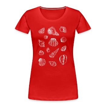 MUSSELS - Women's Premium Organic T-Shirt - red - Front - Mia (176cm)