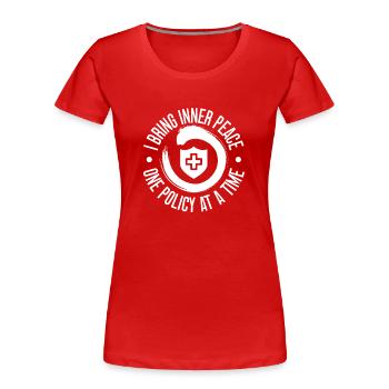 Insurance Agent Costume Policy At A Time Medicare - Women's Premium Organic T-Shirt - red - Front - Mia (176cm)