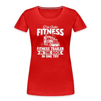 Fitness Truck Dock Herausforderung Trucker - Frauen Premium Bio T-Shirt - Rot - Vorne - Mia (176cm)