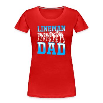 American Football Lineman - Frauen Premium Bio T-Shirt - Rot - Vorne - Mia (176cm)