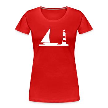 Voile - T-shirt bio Premium Femme - rouge - Devant - Mia (176cm)