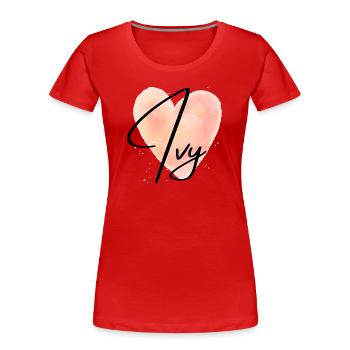 Ivy Name für Mädchenname Baby Girl Baby Shower - Frauen Premium Bio T-Shirt - Rot - Vorne - Mia (176cm)