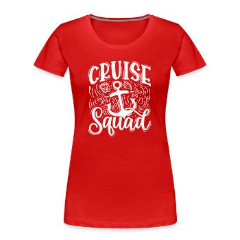 Cruise Squad - Frauen Premium Bio T-Shirt - Rot - Vorne - Mia (176cm)