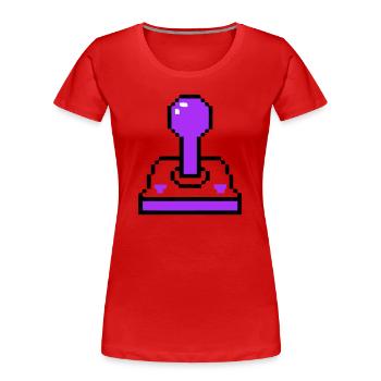 Arcade Joystick Retro Konsole - Frauen Premium Bio T-Shirt - Rot - Vorne - Mia (176cm)