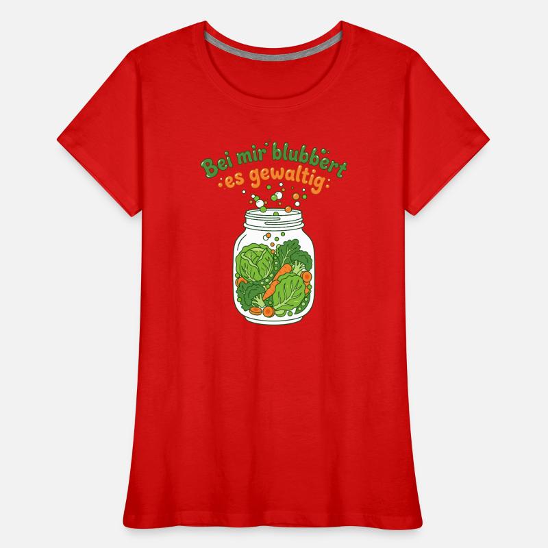 Fermentation Vegetable Mason Jar Bubbling Women's Premium Organic T-Shirt
