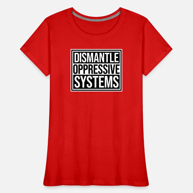 Dismantle Oppressive Systems Activism Statement Women's Premium Organic T-Shirt