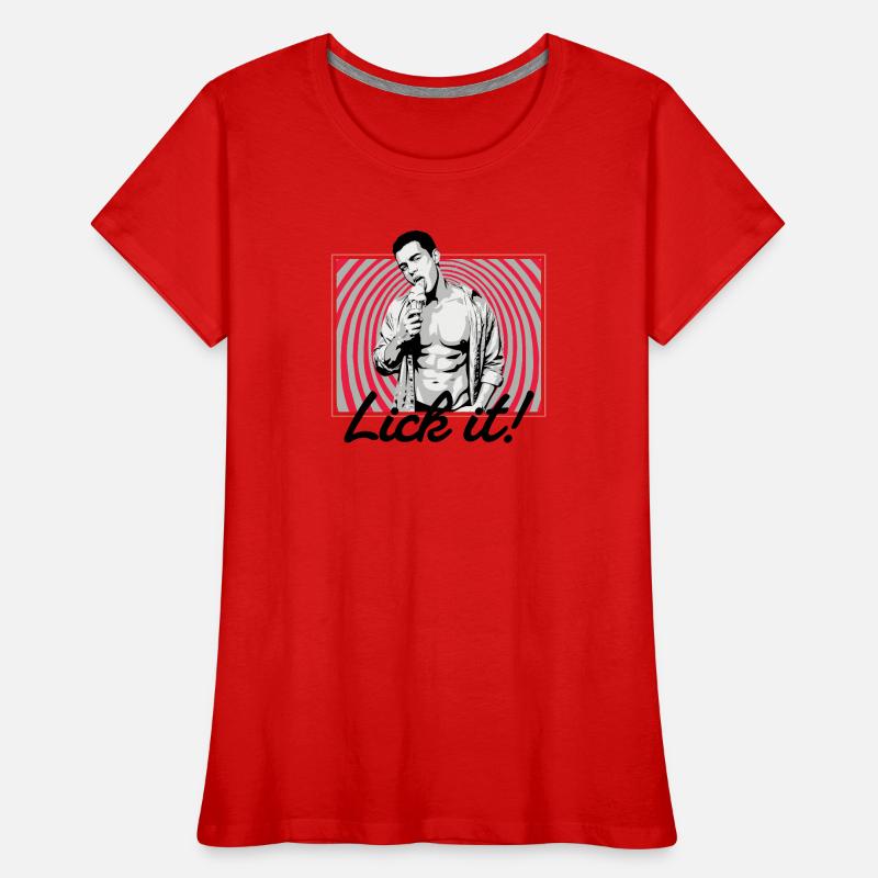 Retro Pop Art: Eiscreme Pose Frauen Premium Bio T-Shirt