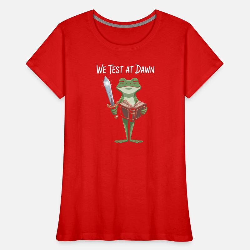 Dawn Test Frog: Sword & Scroll Women's Premium Organic T-Shirt