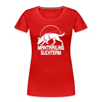 Malinois Mantrailing Search Team Dog Dog Wilsigns - Women's Premium Organic T-Shirt - red - Front - Mia (176cm)