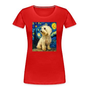 Havanese - Women's Premium Organic T-Shirt - red - Front - Mia (176cm)