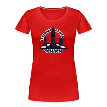 Schach: Geistige Stärke - Frauen Premium Bio T-Shirt - Rot - Vorne - Mia (176cm)