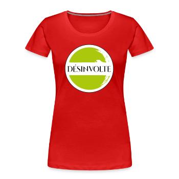 Désinvolte  - T-shirt bio Premium Femme - rouge - Devant - Mia (176cm)