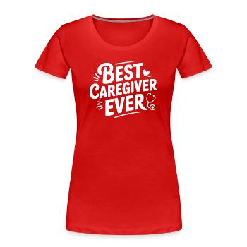 Meilleur aidant de tous les temps - T-shirt bio Premium Femme - rouge - Devant - Mia (176cm)