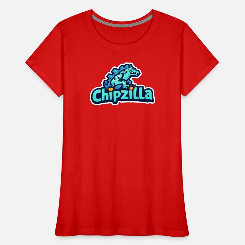 Chipzilla Dino Tee T-shirt bio Premium Femme