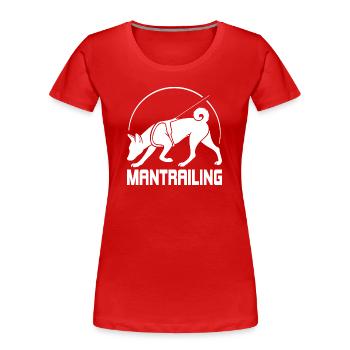 Basenji Mantrailing Hundesport Hunde Wilsigns - Frauen Premium Bio T-Shirt - Rot - Vorne - Mia (176cm)