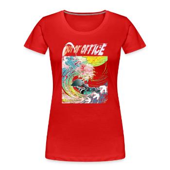 Kitesurf hors du pouvoir - T-shirt bio Premium Femme - rouge - Devant - Mia (176cm)