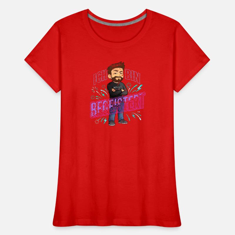 Ich bin begeistert Frauen Premium Bio T-Shirt