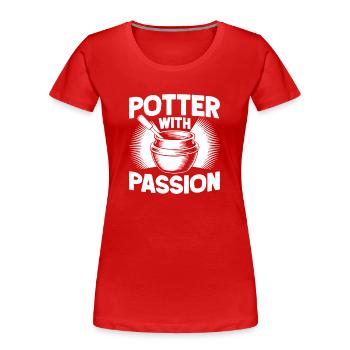 Pottery Artists With Passion Pottery - Frauen Premium Bio T-Shirt - Rot - Vorne - Mia (176cm)