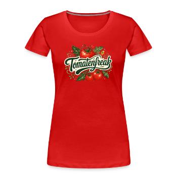 Tomatenfreak - Frauen Premium Bio T-Shirt - Rot - Vorne - Mia (176cm)