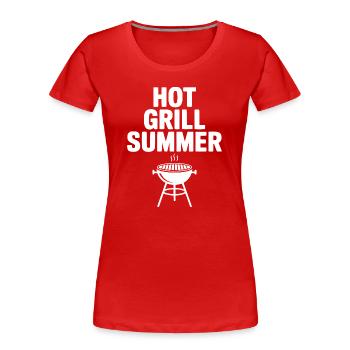 Hot Grill Summer - Women's Premium Organic T-Shirt - red - Front - Mia (176cm)