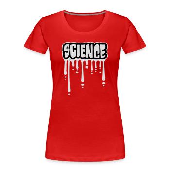 Déclaration scientifique : Déclaration sur l’éducation des nerds - T-shirt bio Premium Femme - rouge - Devant - Mia (176cm)