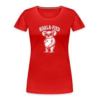 Mère de koala enceinte – Grossesse de koala mignon - T-shirt bio Premium Femme - rouge - Devant - Mia (176cm)