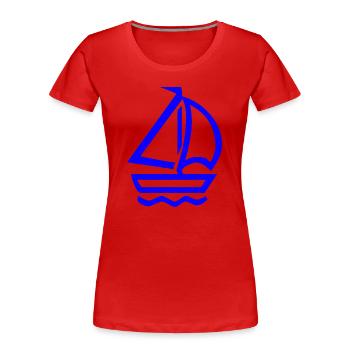 Voile - T-shirt bio Premium Femme - rouge - Devant - Mia (176cm)