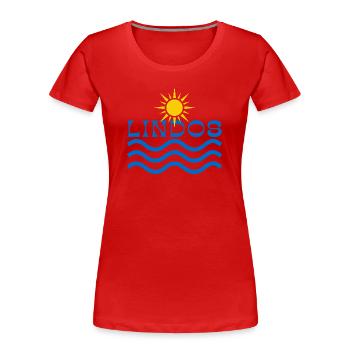 Lindos Sun and Waves - Women's Premium Organic T-Shirt - red - Front - Mia (176cm)