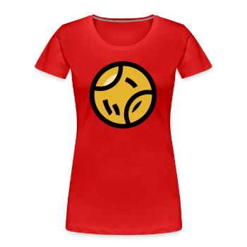 Balle de tennis Jouet pour chien Jeu sportif - T-shirt bio Premium Femme - rouge - Devant - Mia (176cm)