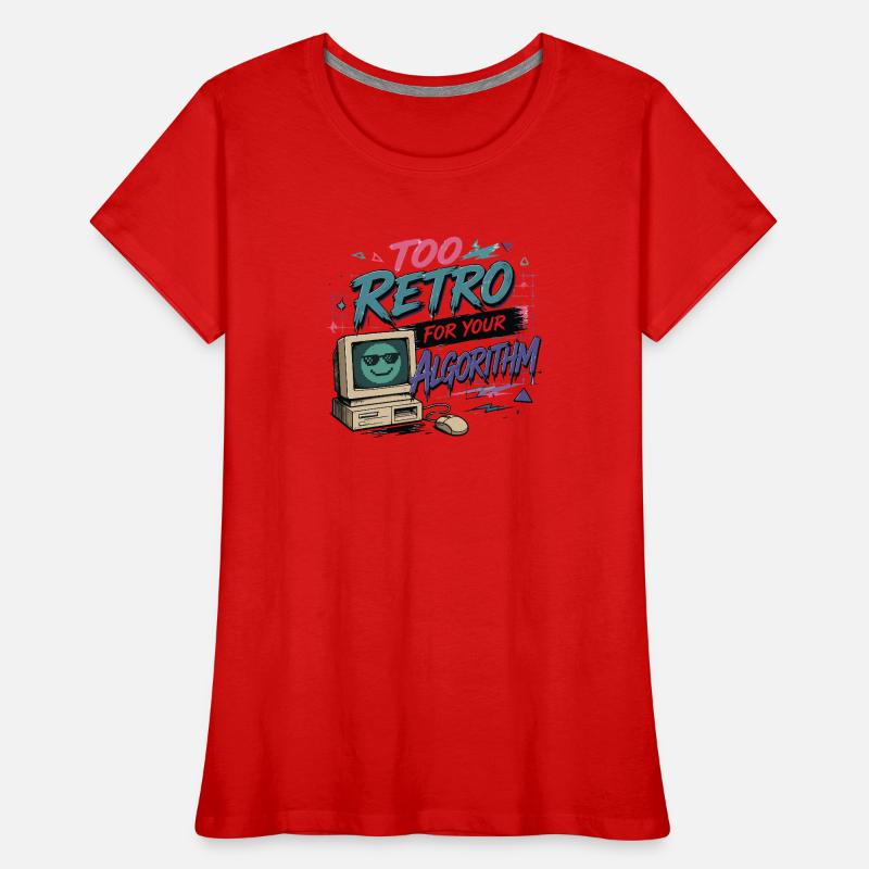 Retro Computer Algorithm Vintage Humor Frauen Premium Bio T-Shirt