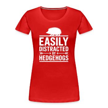 Igel Sprüche Igel Lustiges Igel Geschenk - Frauen Premium Bio T-Shirt - Rot - Vorne - Mia (176cm)
