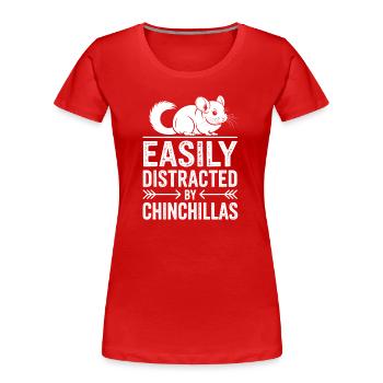 Chinchilla Sprüche Lustiges Chinchillas Geschenk - Frauen Premium Bio T-Shirt - Rot - Vorne - Mia (176cm)