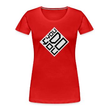 Tu fais ton drôle Confiance en toi Logo de la liberté - T-shirt bio Premium Femme - rouge - Devant - Mia (176cm)