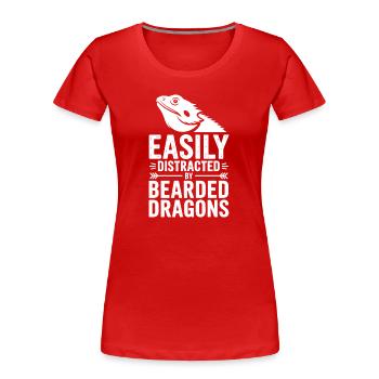 Paroles du Dragon Barbu, Drôle de Don du Dragon Barbu. - T-shirt bio Premium Femme - rouge - Devant - Mia (176cm)