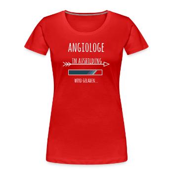 Angiologe Ausbildung Medizinstudium Arzt Medizin  - Frauen Premium Bio T-Shirt - Rot - Vorne - Mia (176cm)